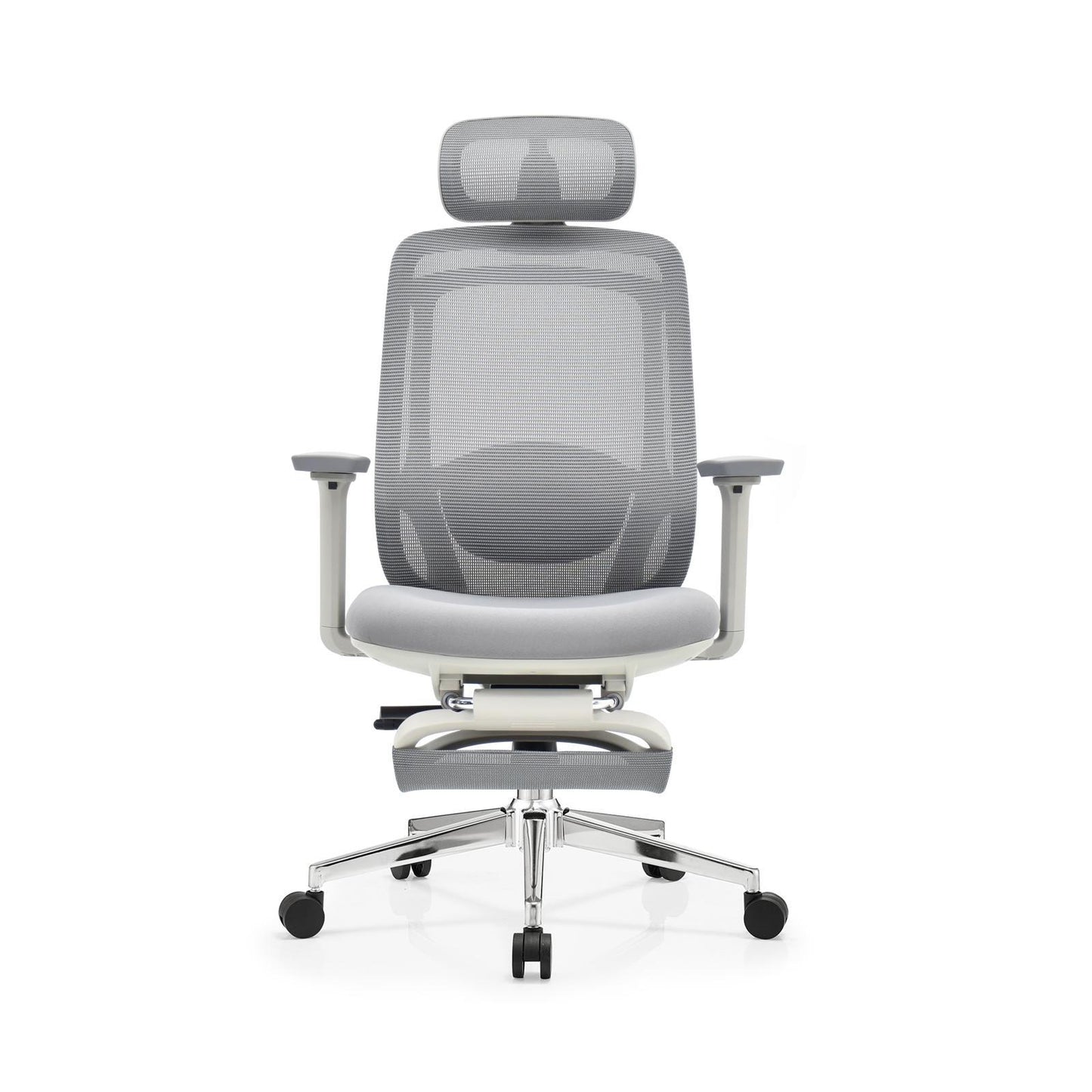Ergonomische Bureaustoel wit | Verstelbaar + Voetensteun