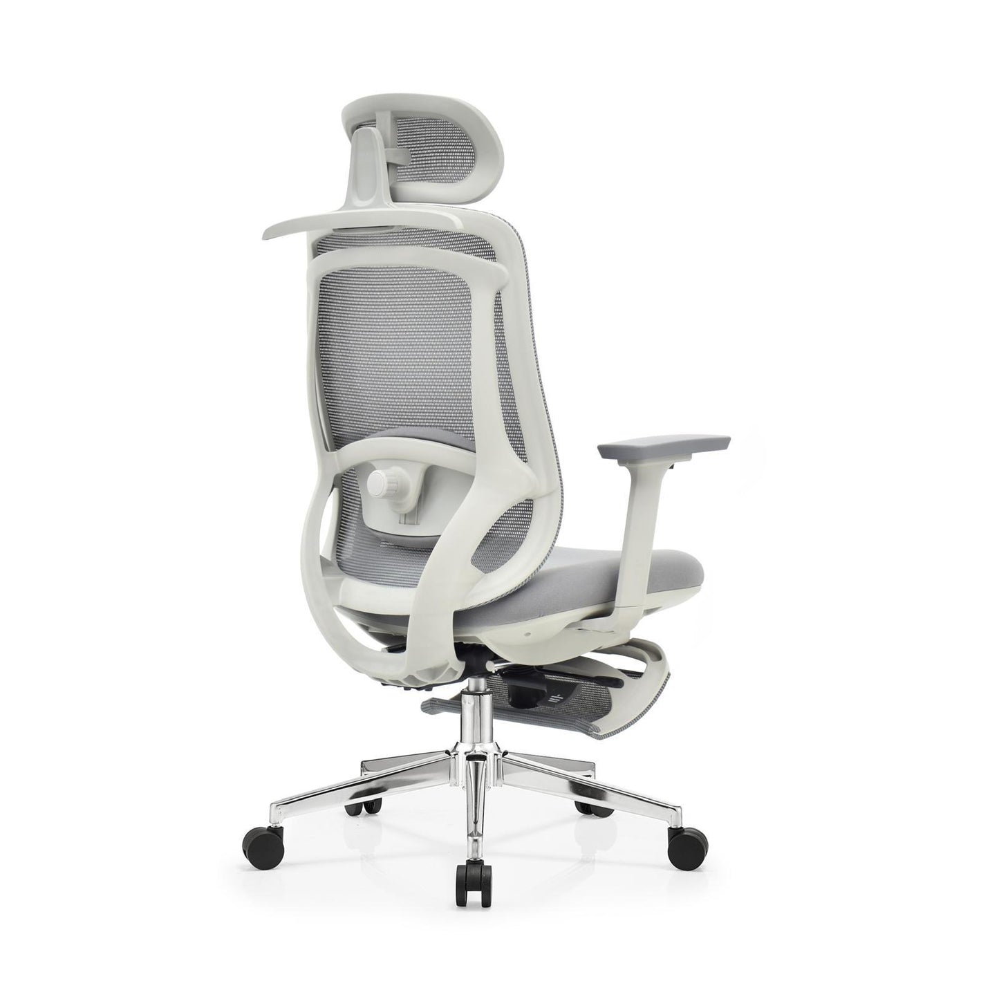 Ergonomische Bureaustoel wit | Verstelbaar + Voetensteun