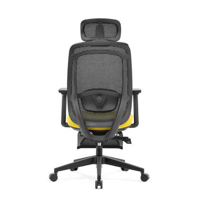 Ergonomische Bureaustoel Geel | Verstelbaar + Voetensteun