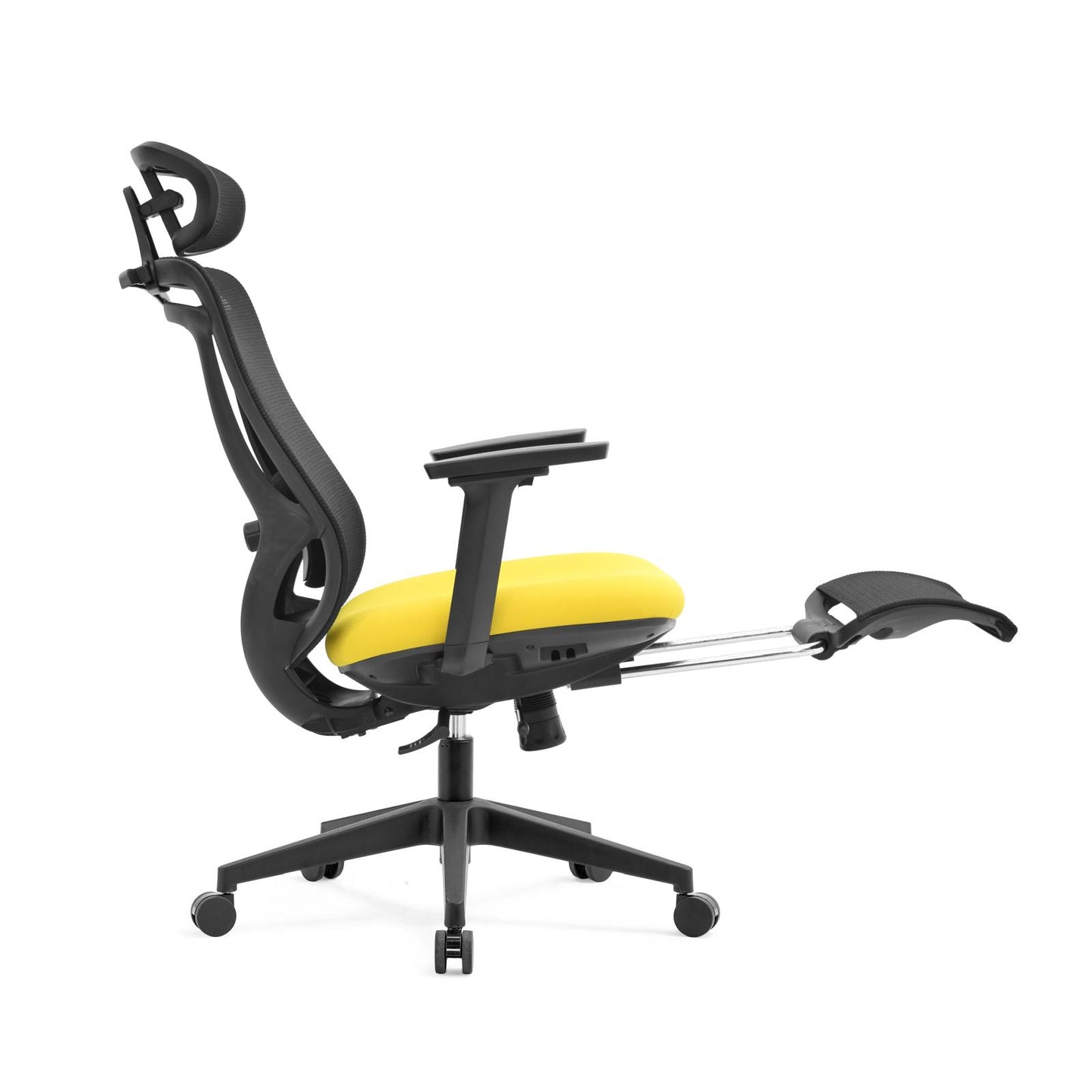 Ergonomische Bureaustoel Geel | Verstelbaar + Voetensteun