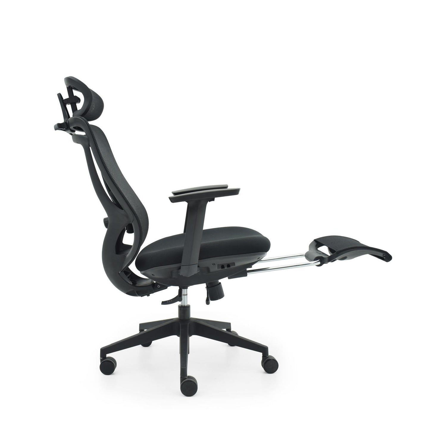 Ergonomische Bureaustoel Zwart | Verstelbaar + Voetensteun