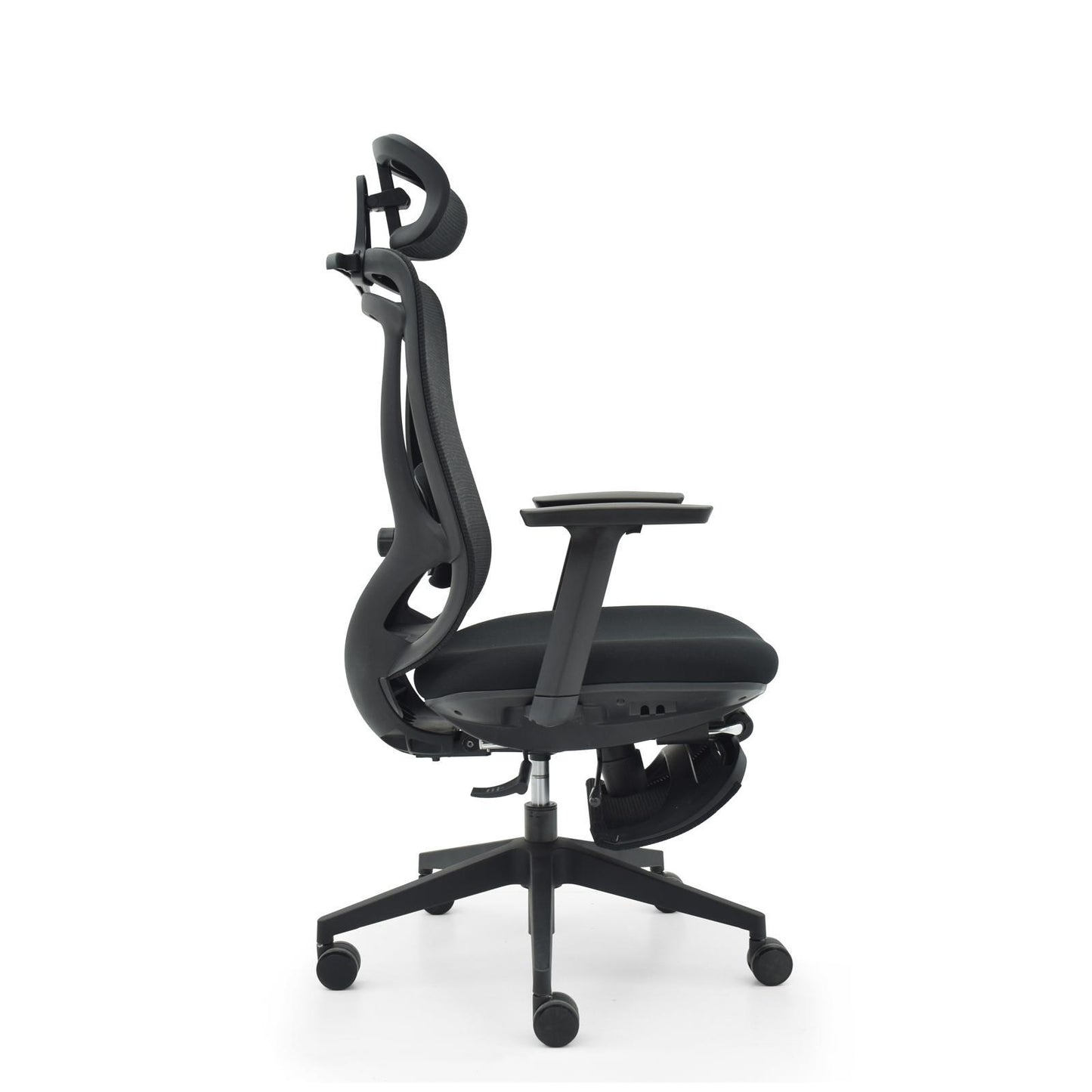 Ergonomische Bureaustoel Zwart | Verstelbaar + Voetensteun