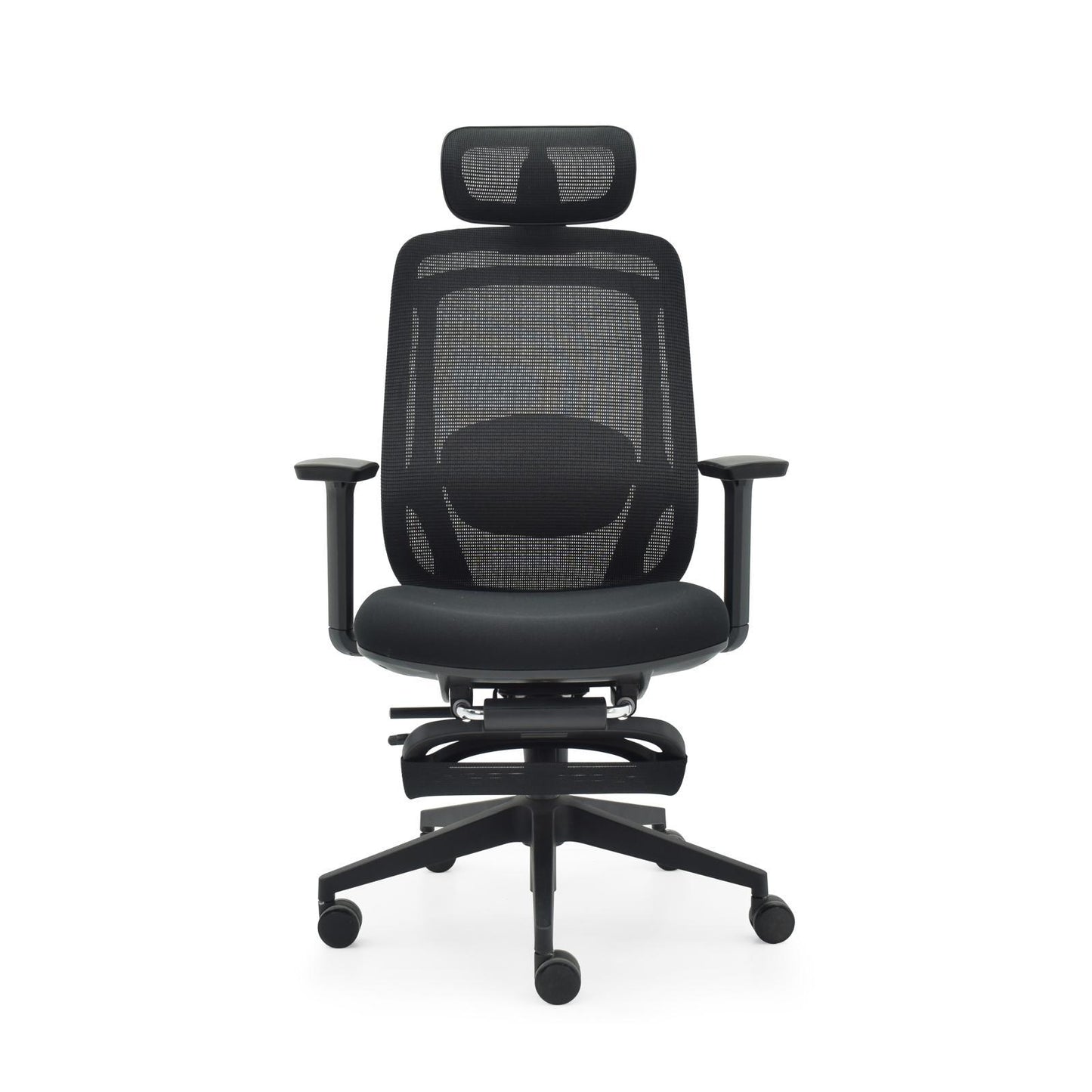 Ergonomische Bureaustoel Zwart | Verstelbaar + Voetensteun