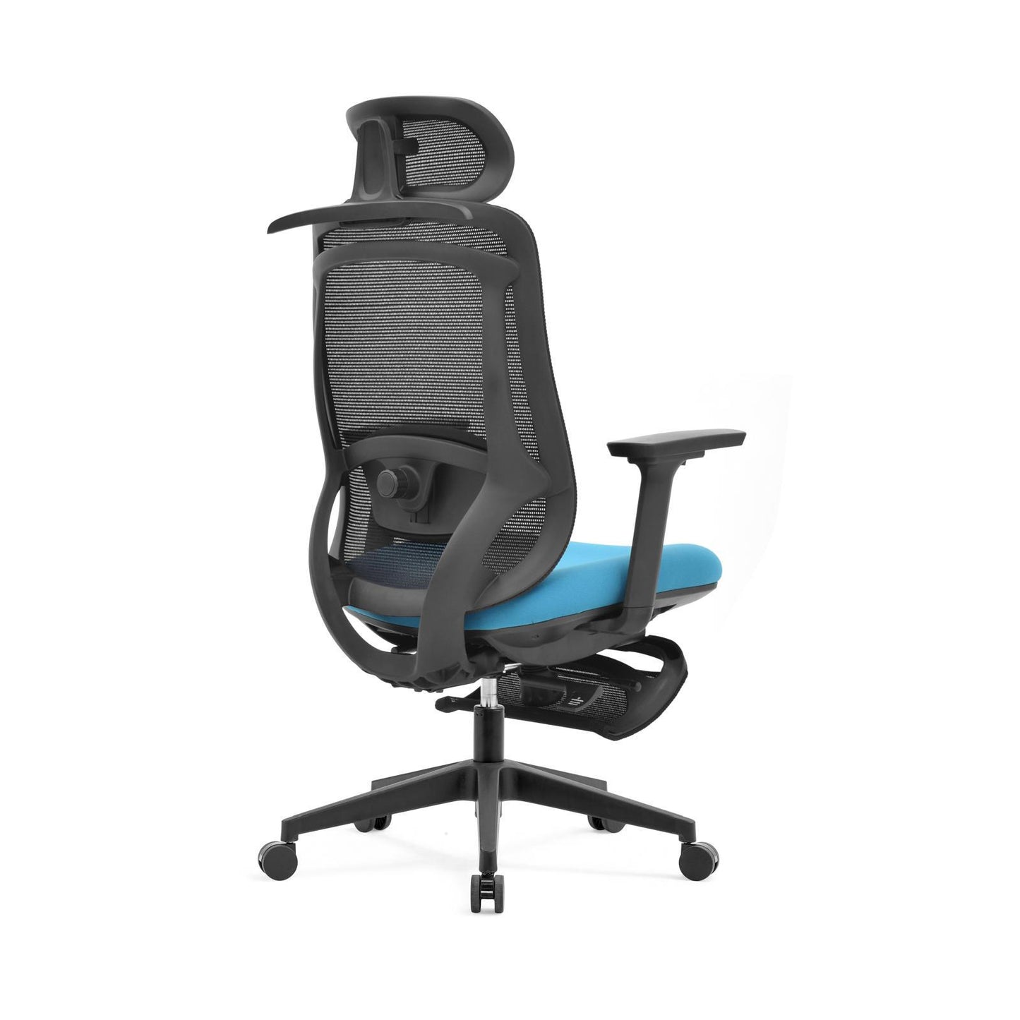 Ergonomische Bureaustoel blauw | Verstelbaar + Voetensteun