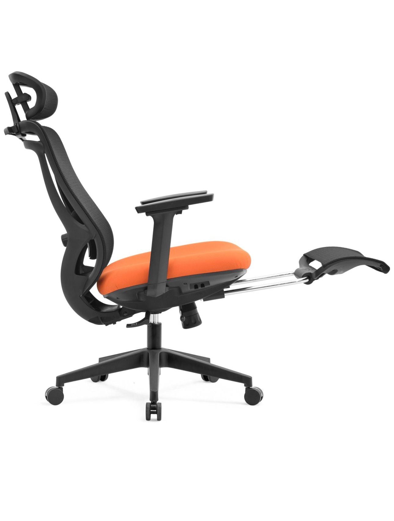 Ergonomische Bureaustoel oranje | Verstelbaar + Voetensteun